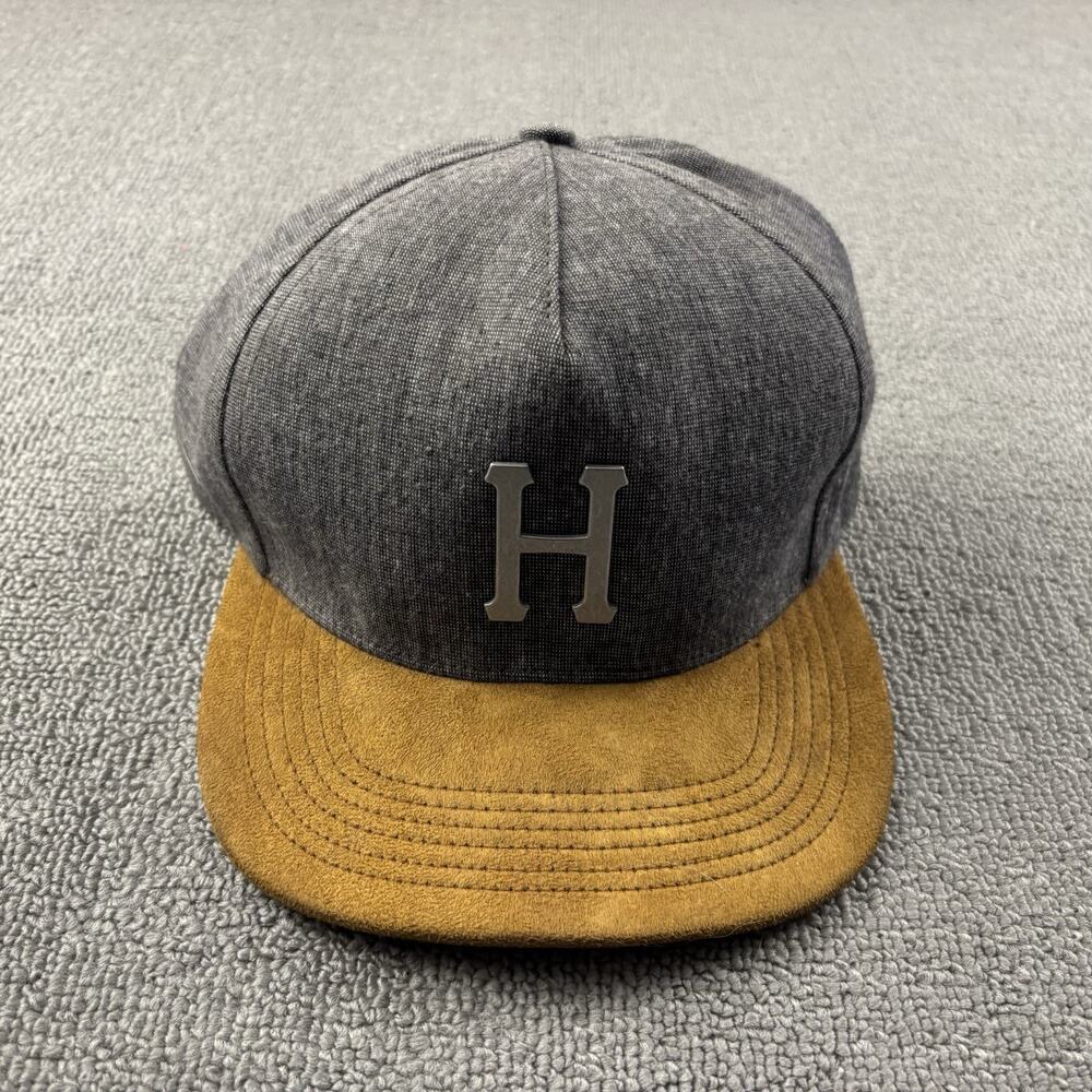HUF Worldwide Hat Adult One Size Gray Suede Adjustable Cap Casual Men's